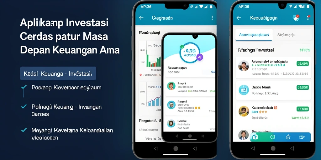 Tampilan antarmuka aplikasi Investasi API36 yang modern dan informatif.