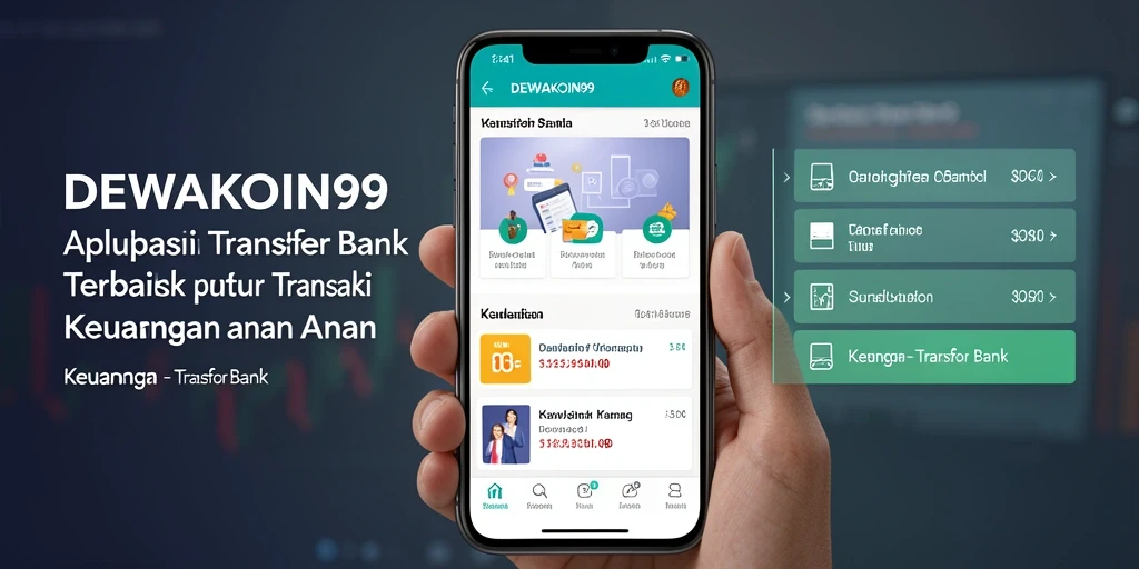 Antarmuka DEWAKOIN99 yang simpel untuk Transfer Bank.