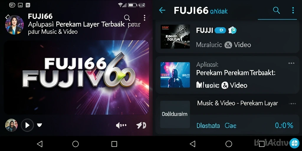 Screenshot FUJI66 menunjukkan antarmuka perekam layar yang mudah digunakan.