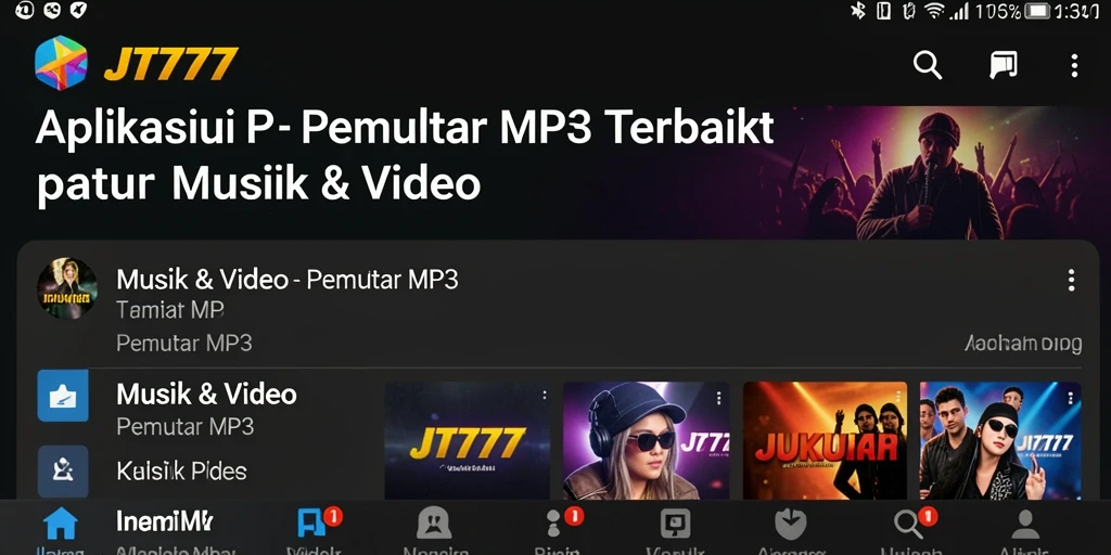 Antarmuka pengguna JT777 yang menarik dan mudah digunakan.