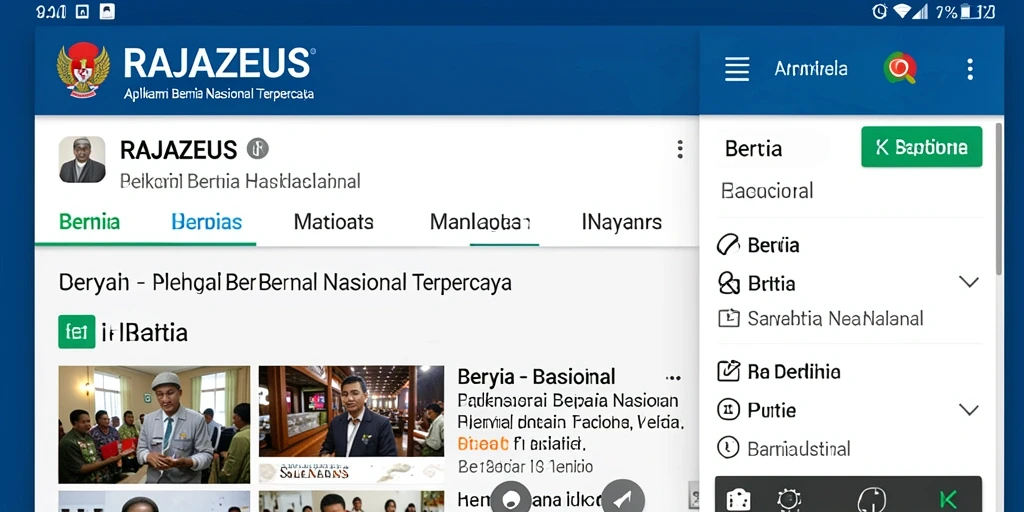 Tampilan antarmuka RAJAZEUS yang modern dan informatif.