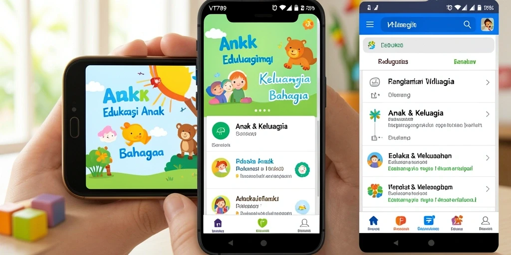 Tampilan antarmuka interaktif dan edukatif VT789 yang menarik bagi anak-anak.