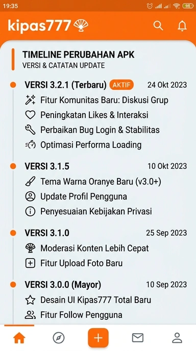Riwayat versi kipas777 untuk pengguna Android Indonesia
